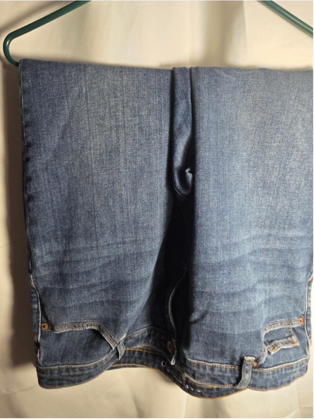 Women's Lands' End Straight Leg Jeans Blue Size 16P trendy fall denim designer